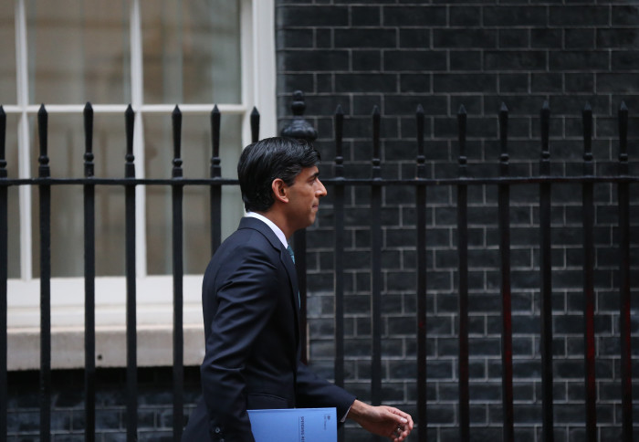 Chancellor of the Exchequer Rishi Sunak on his way to reveal the Spending Review