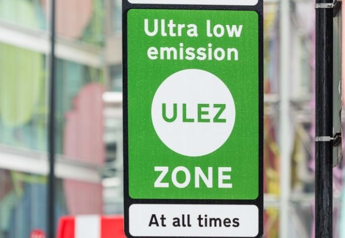 Ultra Low Emission Zone sign in London