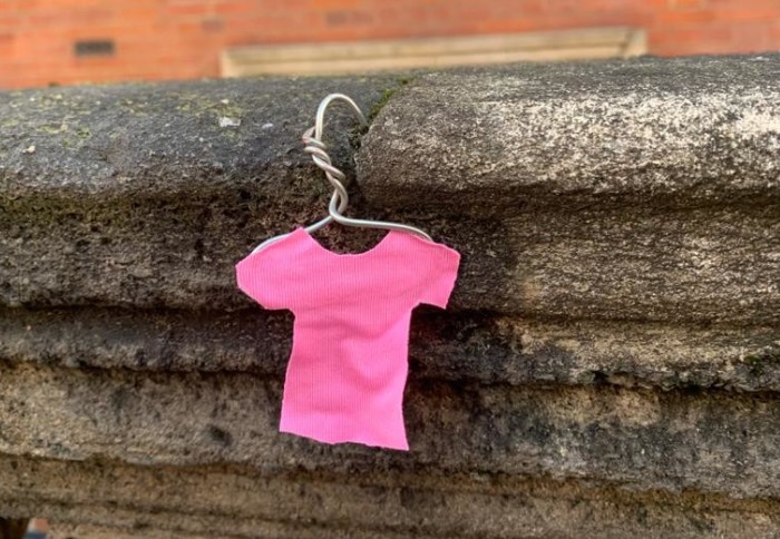 A miniature pink tshirt