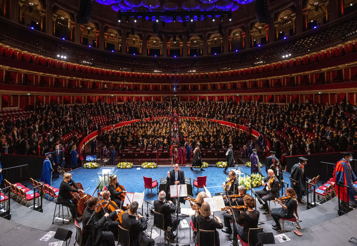View of the Royal Albert Hall from the stage