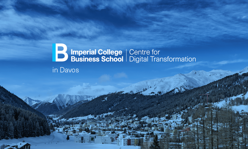 Snowy landscape with Imperial logo overlay