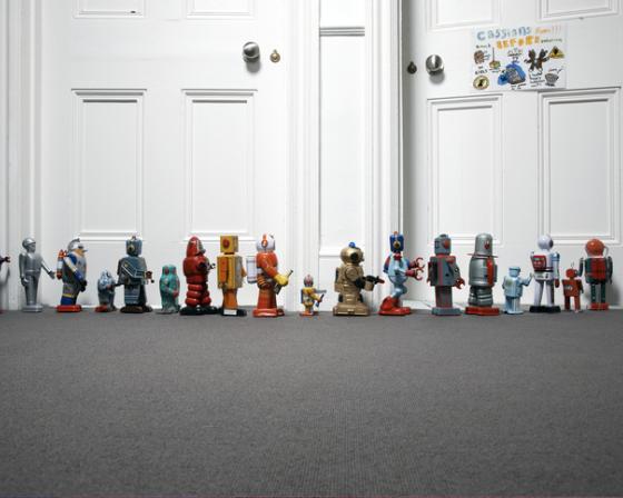 Robots in a line