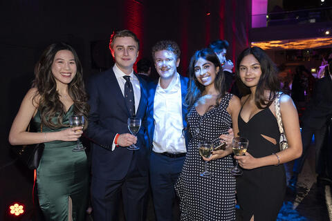 Students at Natural History Museum Party 