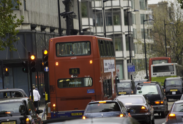 Image of busy London traffic on a main road