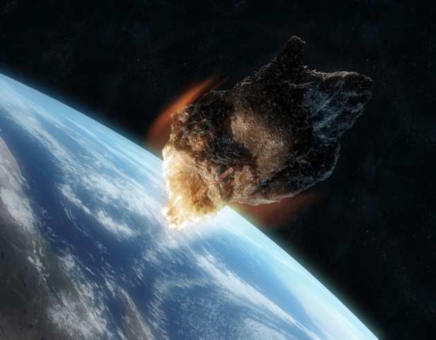 Meteorite speding towards Earth