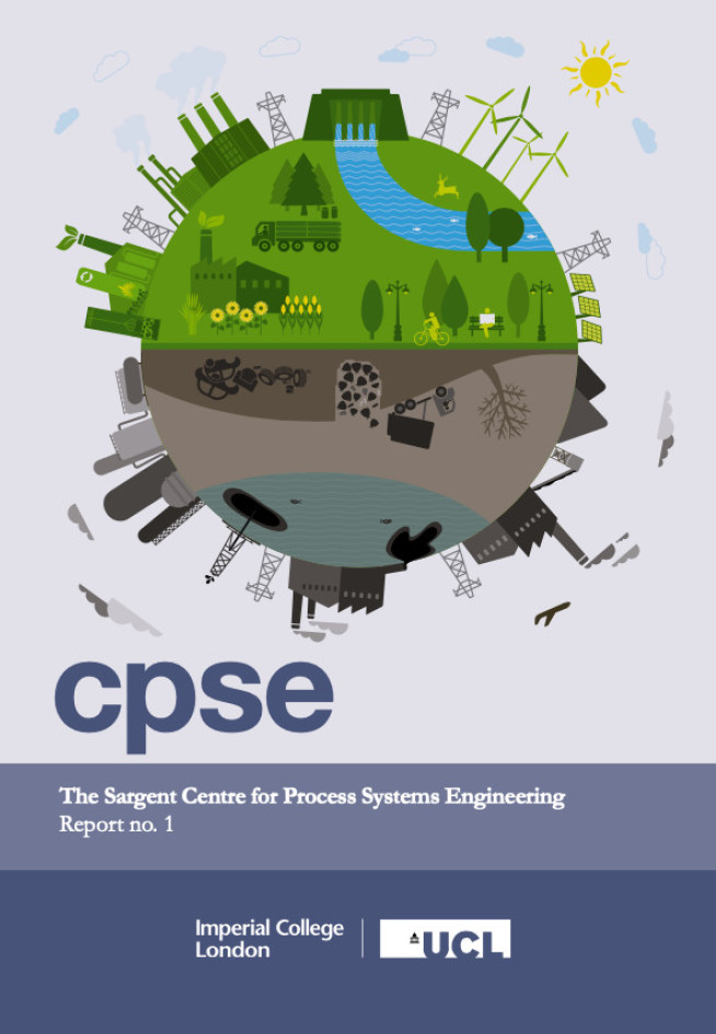 Report front cover with illustration of process systems engineering