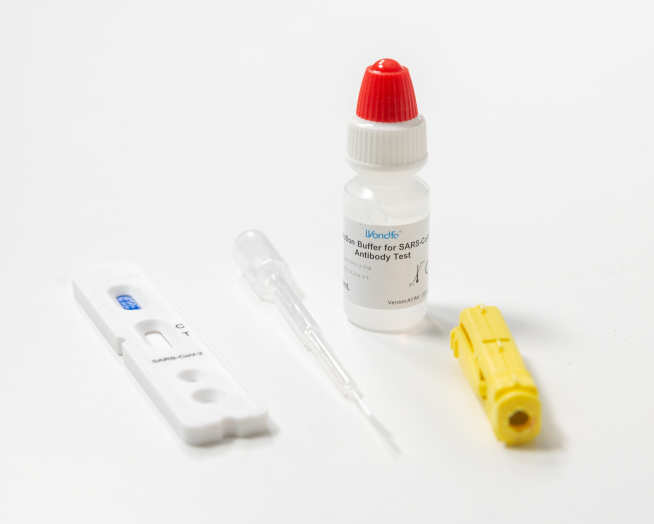 A photo of the home testing kit