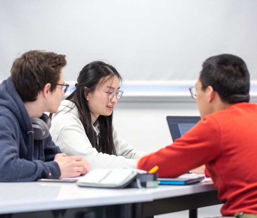 Students at a poster event