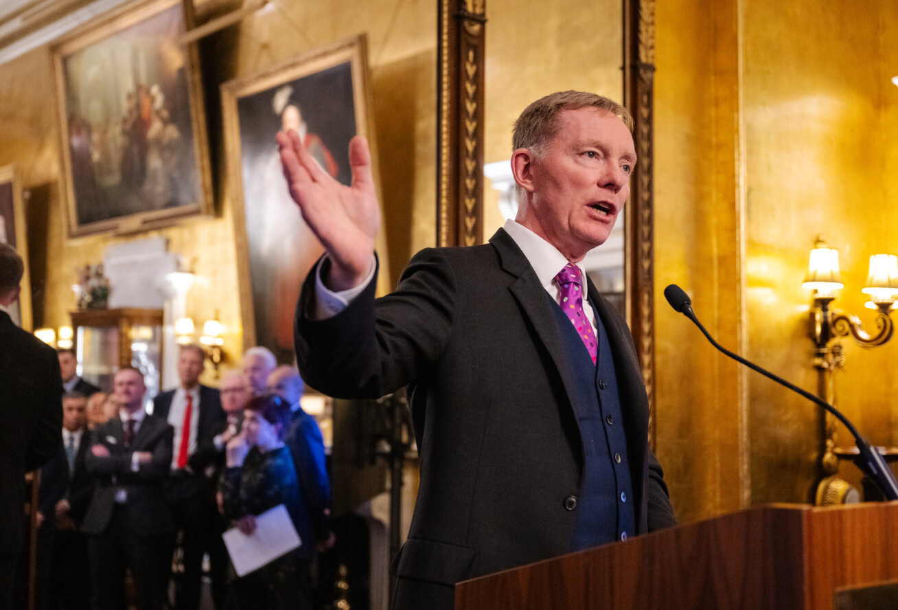 Chris Bryant speaks passionately at the event