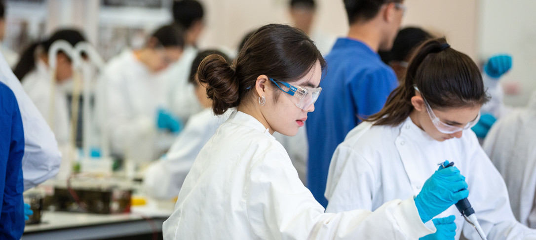 Students in medical laboratory