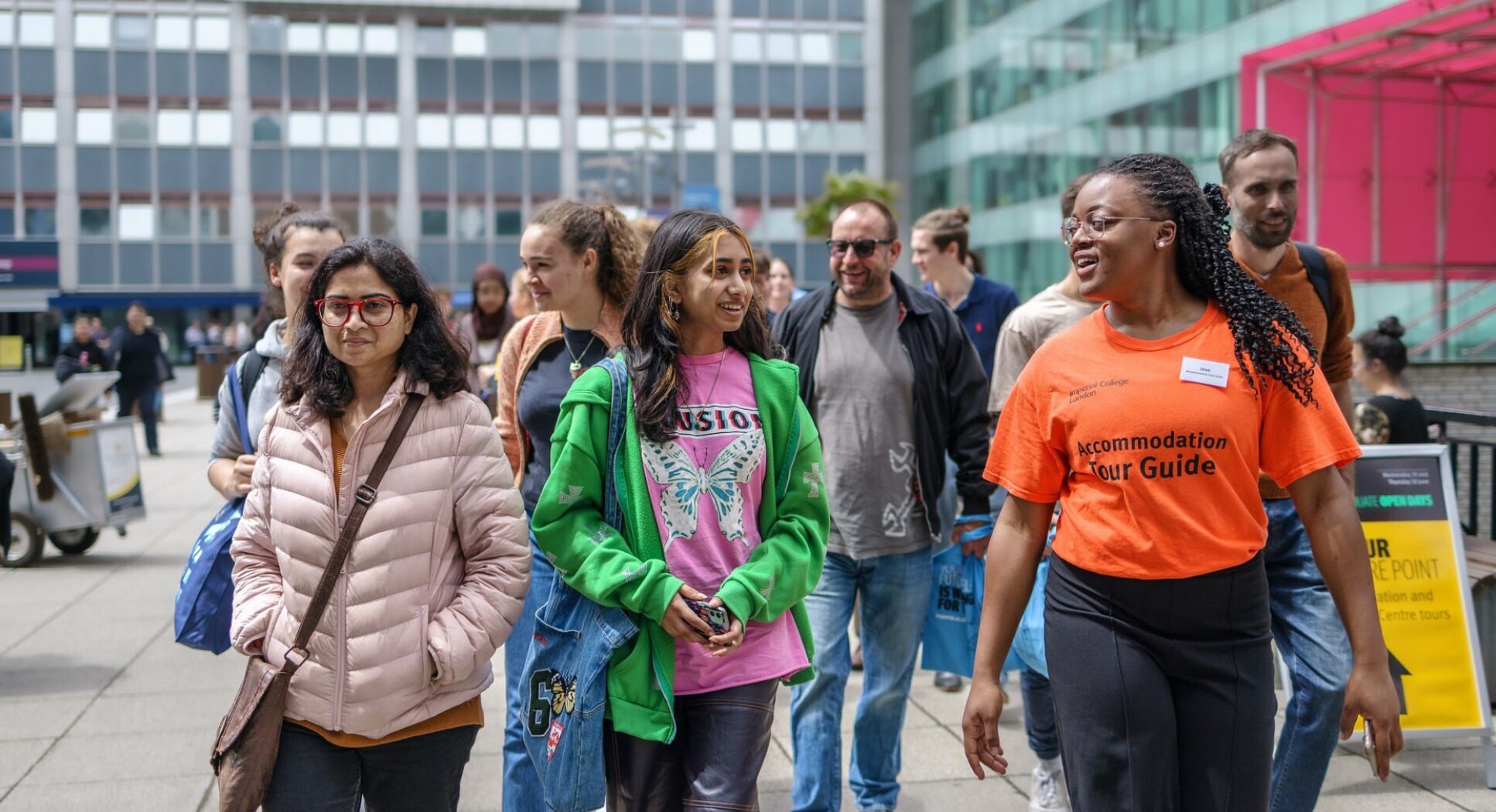 Prospective students attending an undergraduate open day at Imperial's South Kensington Campus.