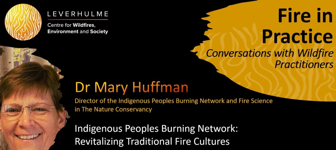 a banner with the event details and an image of Dr Mary Huffman