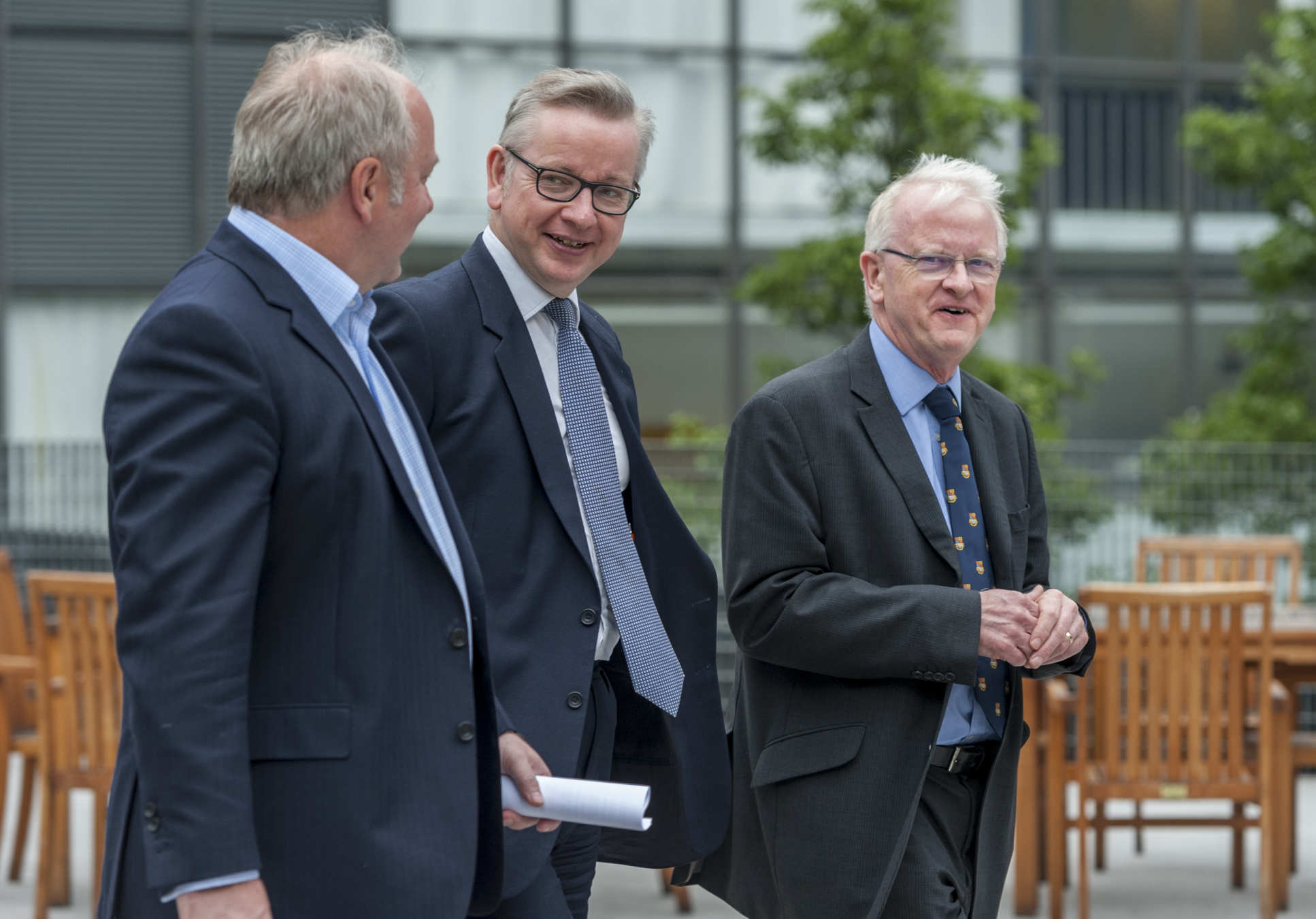 L-R: Professor Nick Jennings, Environment Secretary Michael Gove and former Provost James Stirling