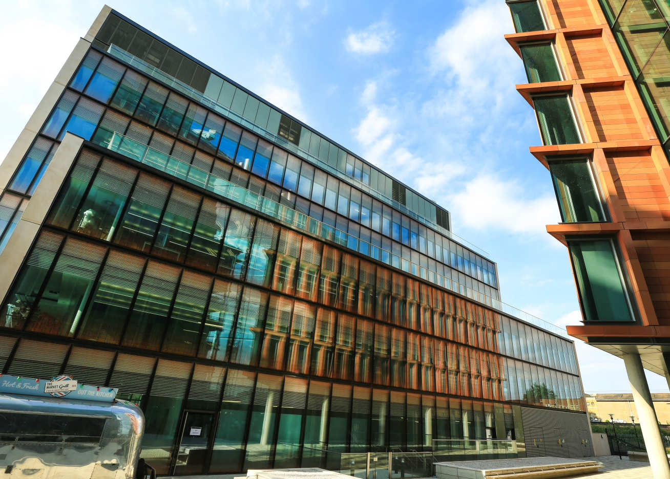 The exterior of the Molecular Sciences Research Hub building at White City