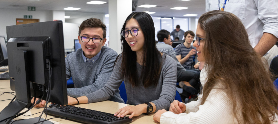 Students in computing lab