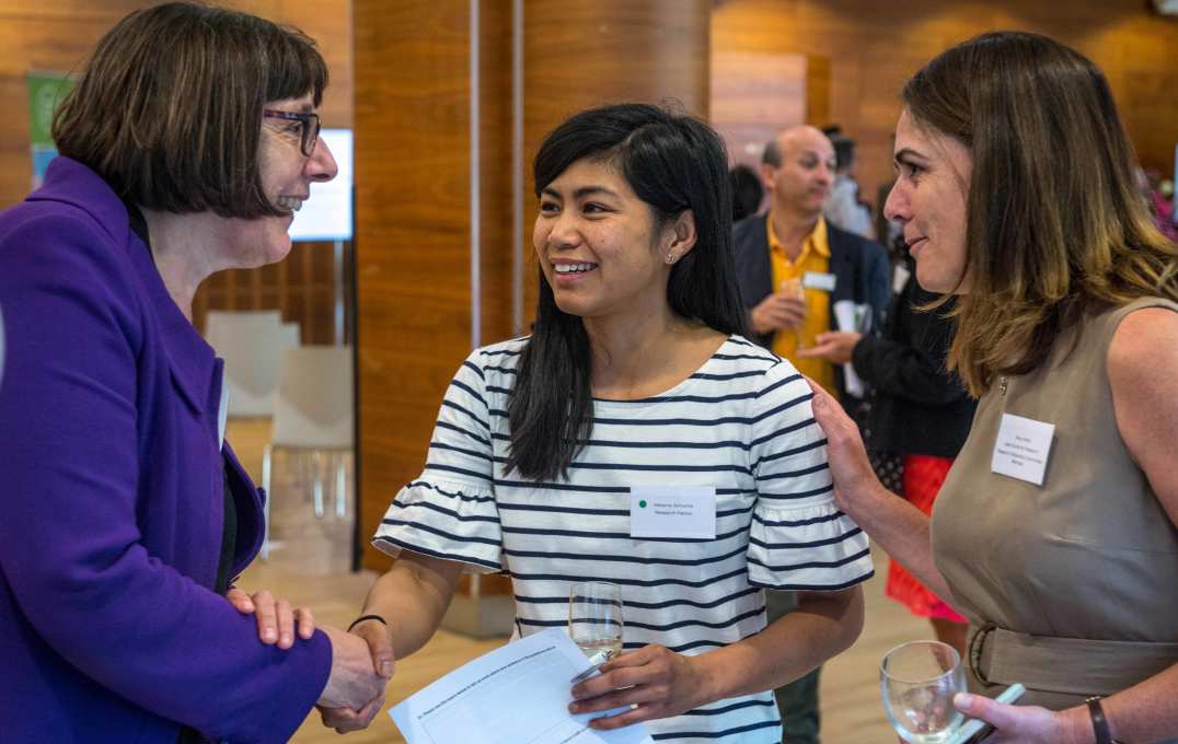  Professor Janice Sigsworth, Director of Nursing at Imperial College Healthcare NHS Trust, meets this year's research fellow Melanie Almonte,  Professor Janice Sigsworth. Director of Nursing at Imperial College Healthcare NHS Trust, meets this year's research fellow Melanie Almonte, Research Nurse at Imperial College Healthcare NHS Trust