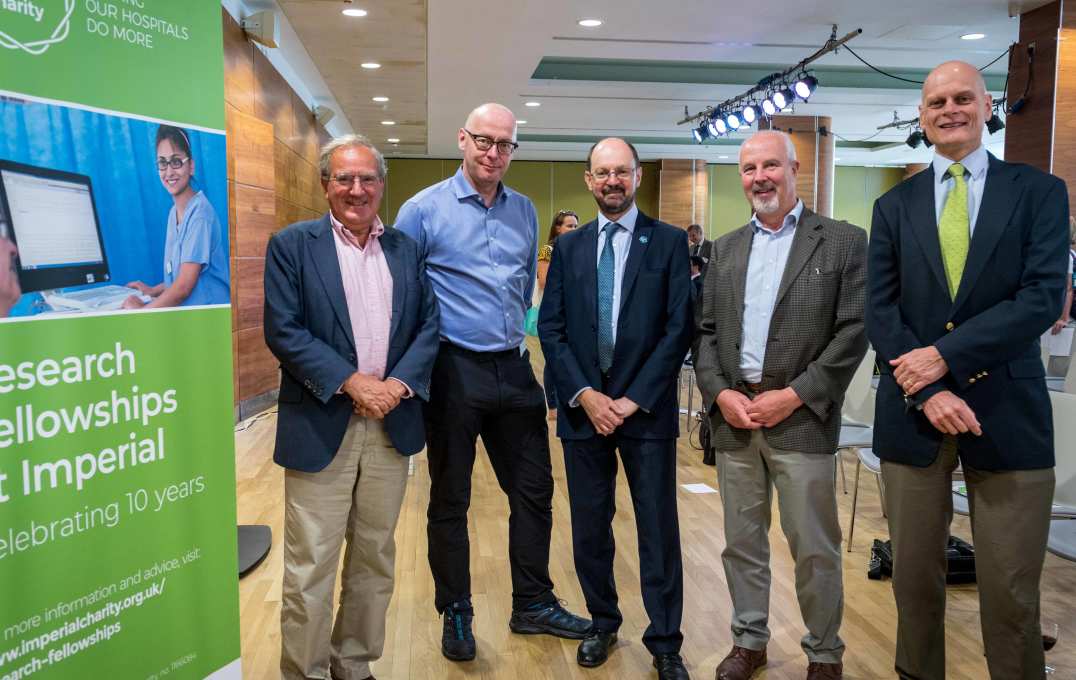 Professor Jonathan Weber, David Crundwell, Ian Lush, Professor Mark Thursz and Professor Ian Walmsley 