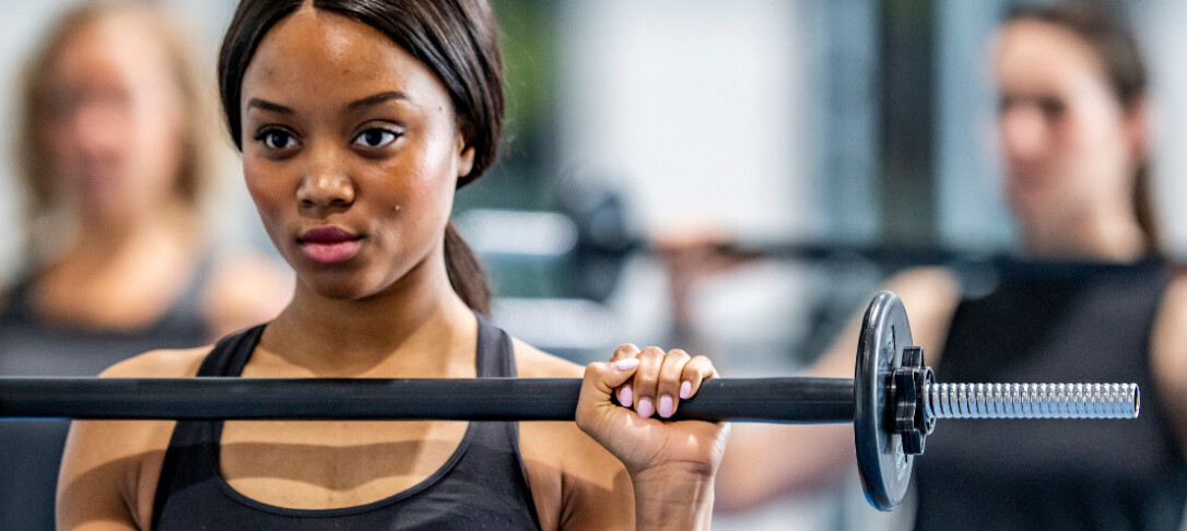 Woman lifting barbell