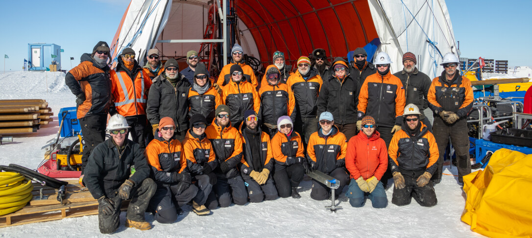 SWAIS2C team group photograph in Antarctica