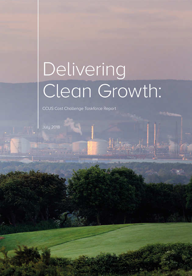 Cover of Delivering clean growth: CCUS Cost Challenge Taskforce report 