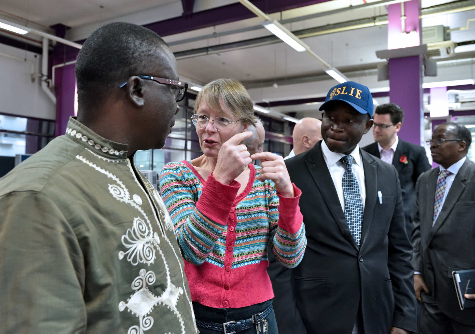 Engineers from Sierra Leone visited Dr Kristel Fobelets's electrical engineering lab