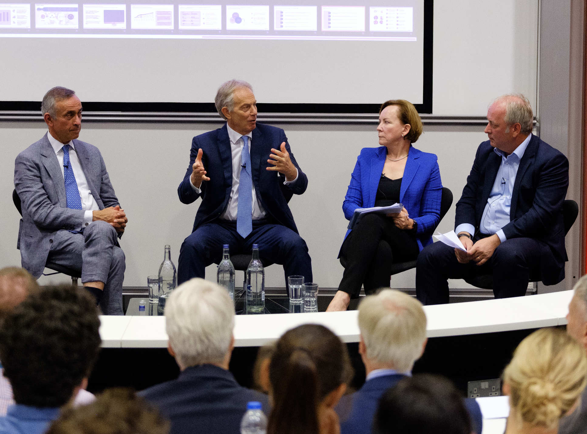 During a panel session, Mr Blair spoke of the need to be “a lot tougher on public health”. 