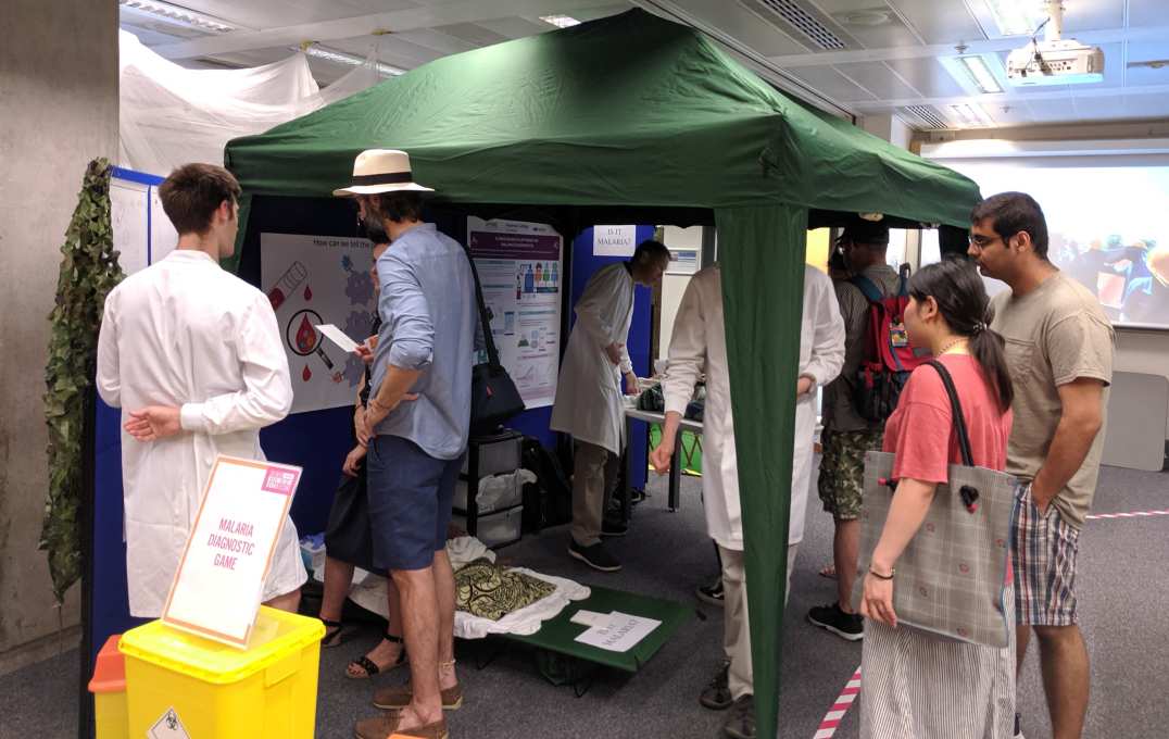 looking at the Malaria clinic