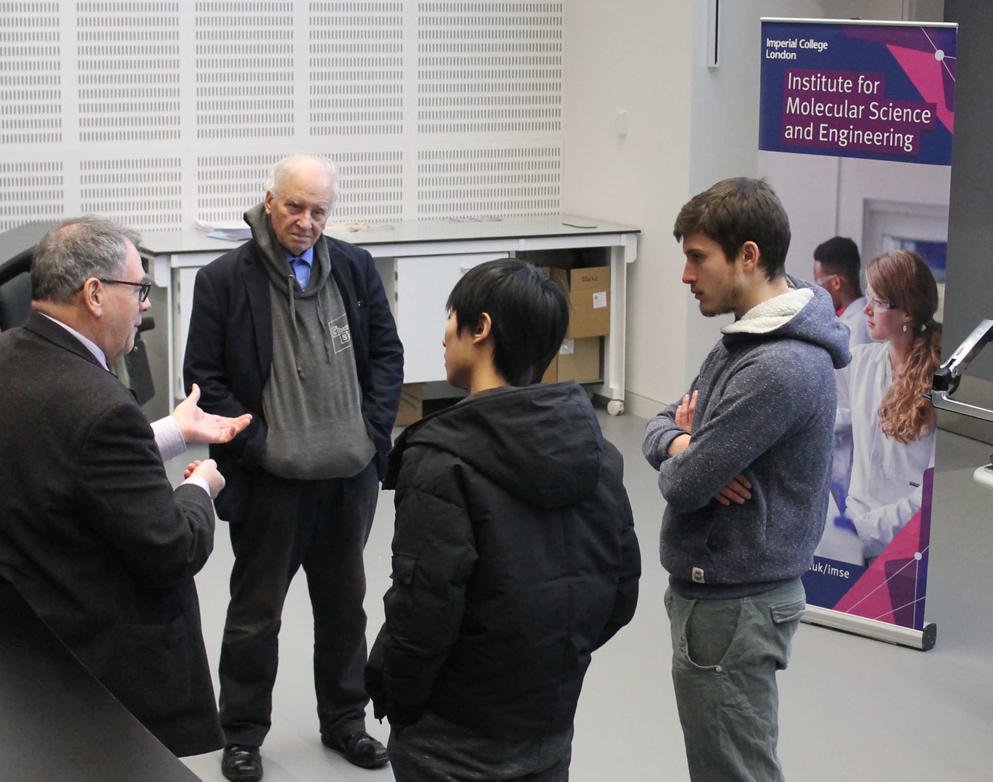 Prof Raithby with MRes students