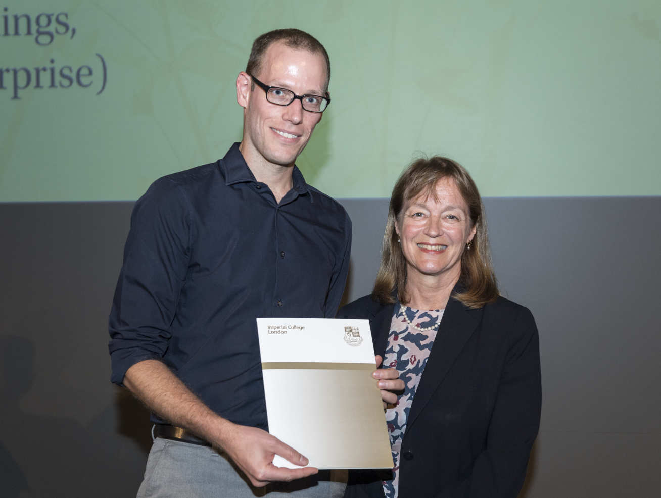 Professor Deisenroth and President Alice Gast