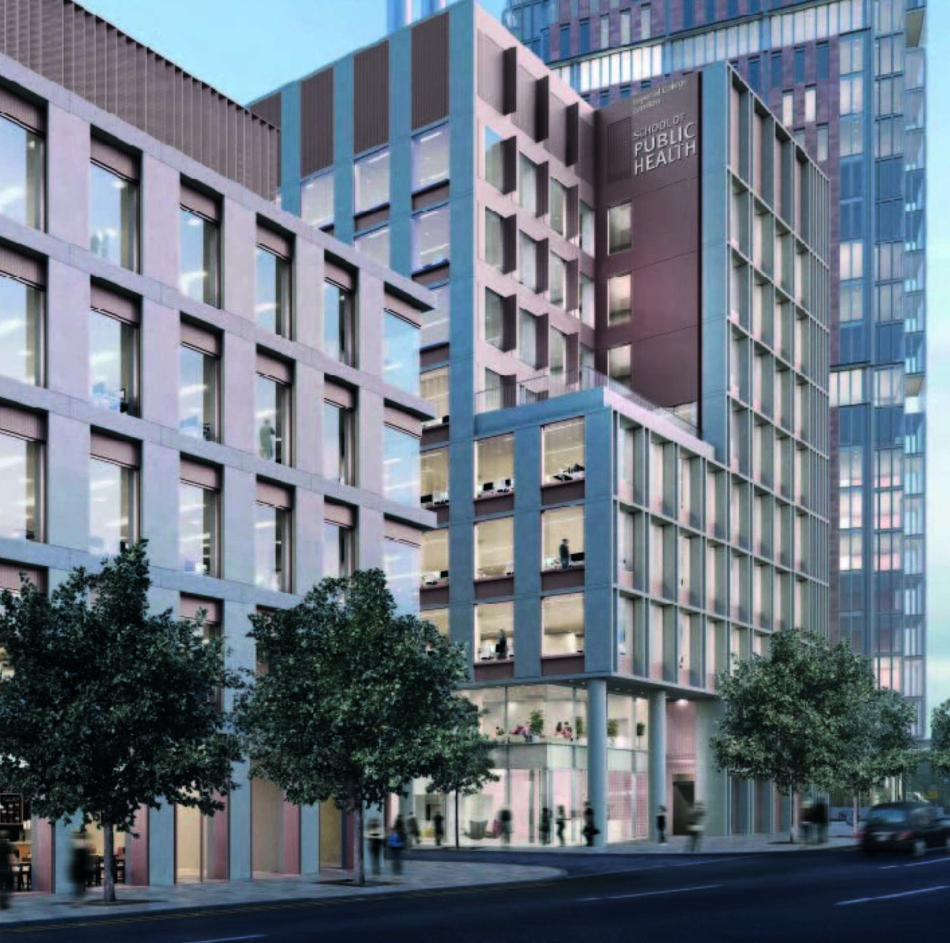 CGI of Imperial's new School of Public Health at White City