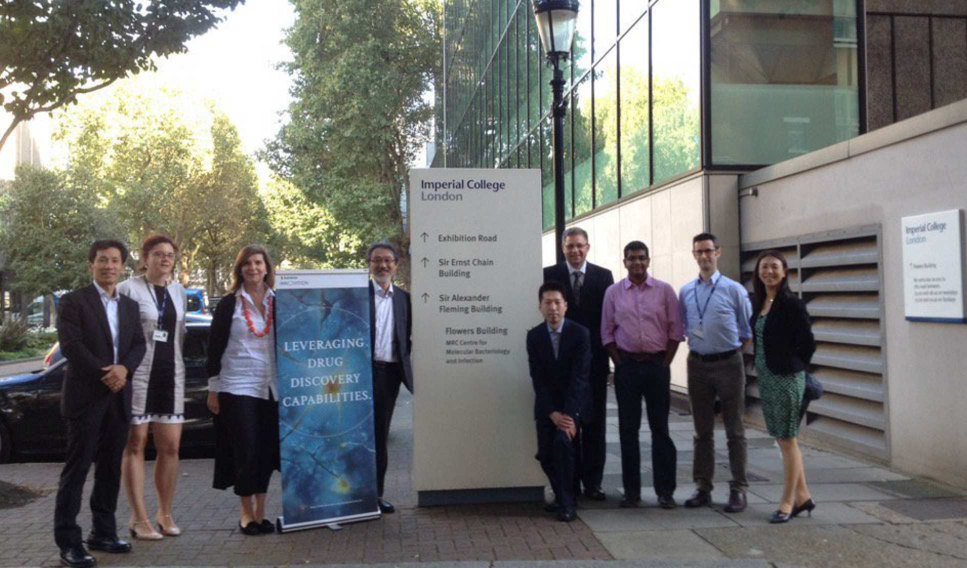 A delegation from Shionogi visit Imperial College London in 2016