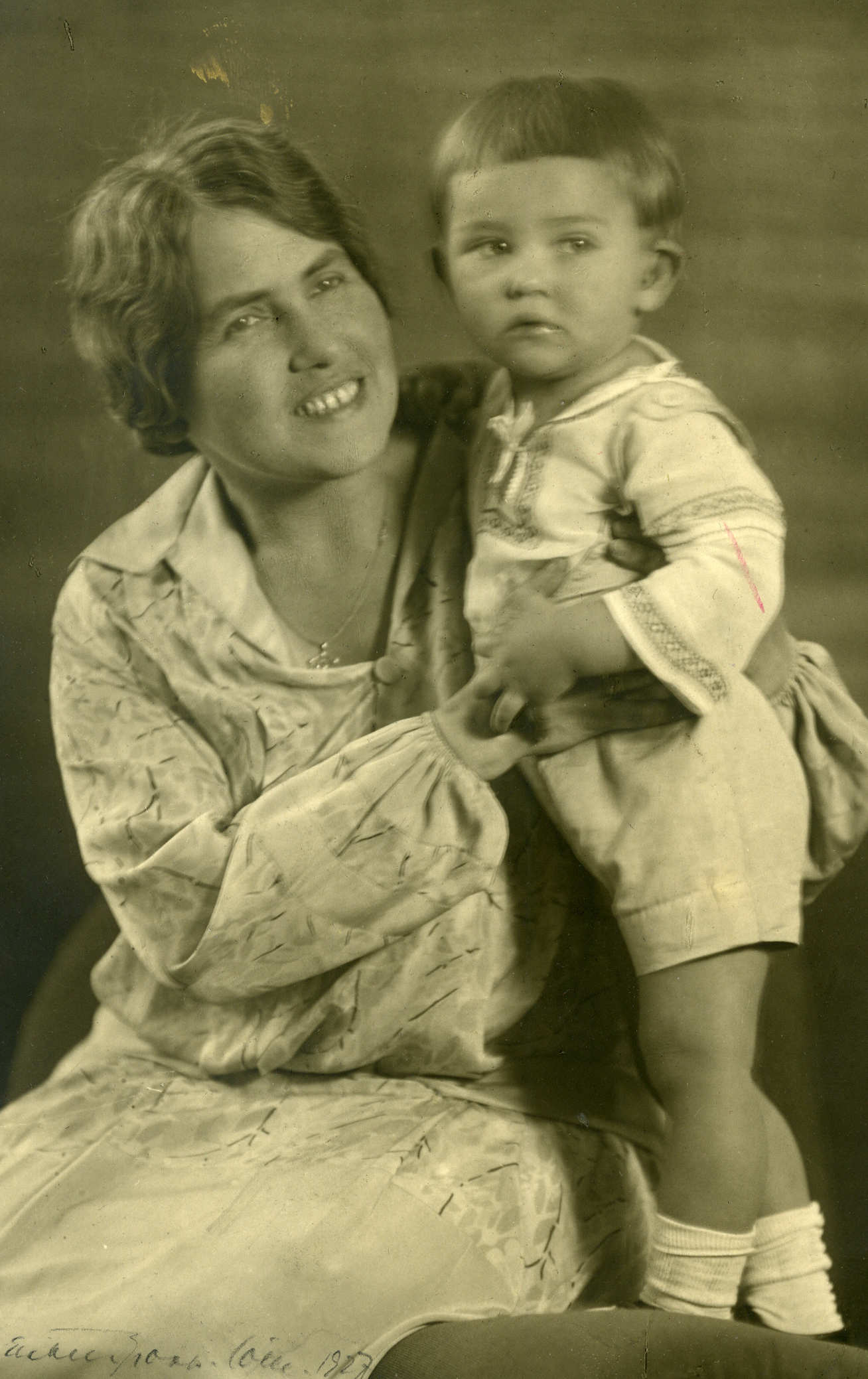 Walter as a toddler and his mother