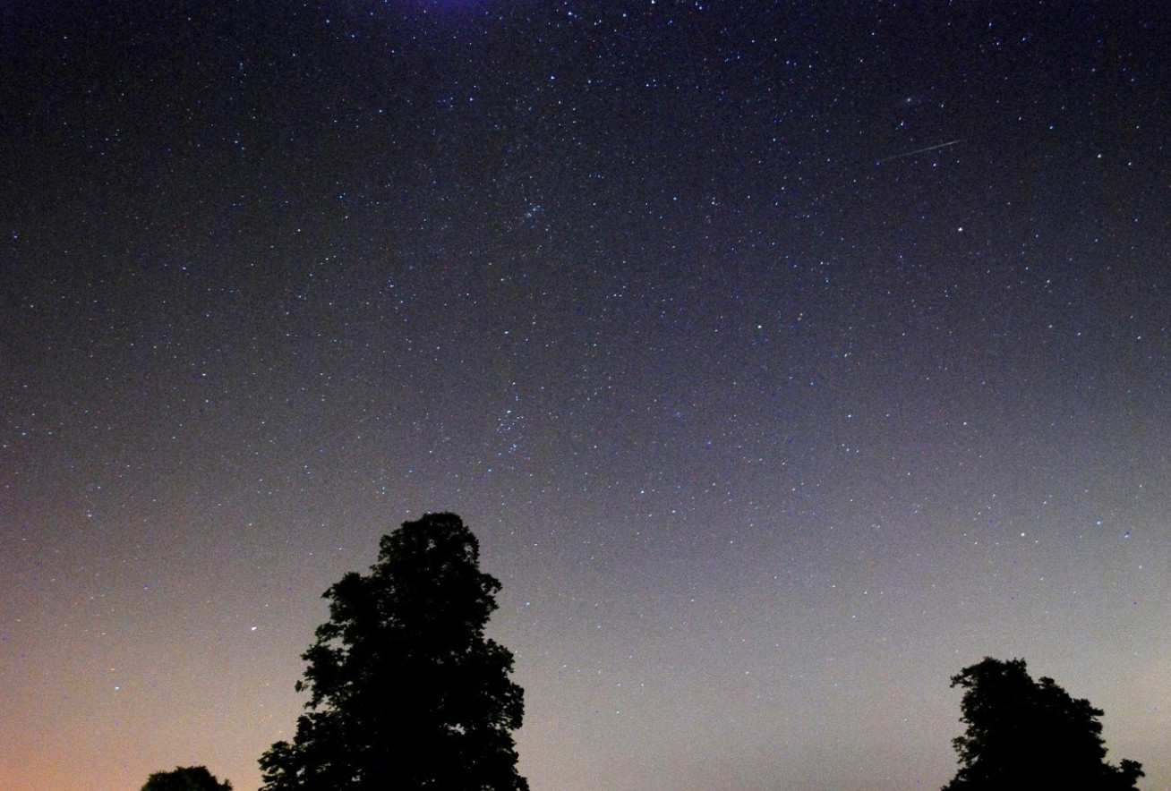 A meteor observed during the Perseids meteor shower 