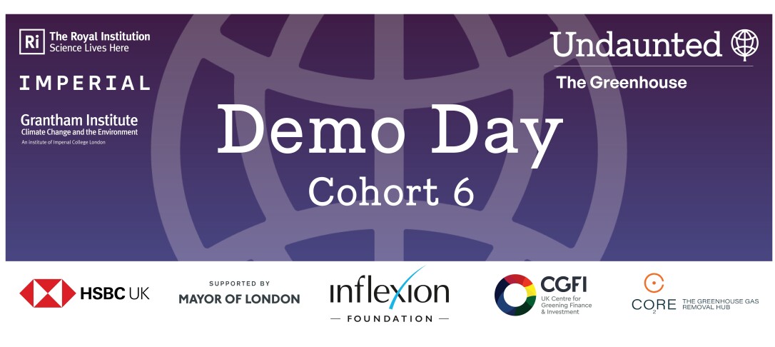 Demo Day Cohort 6 - banner includes all partner and funder logos