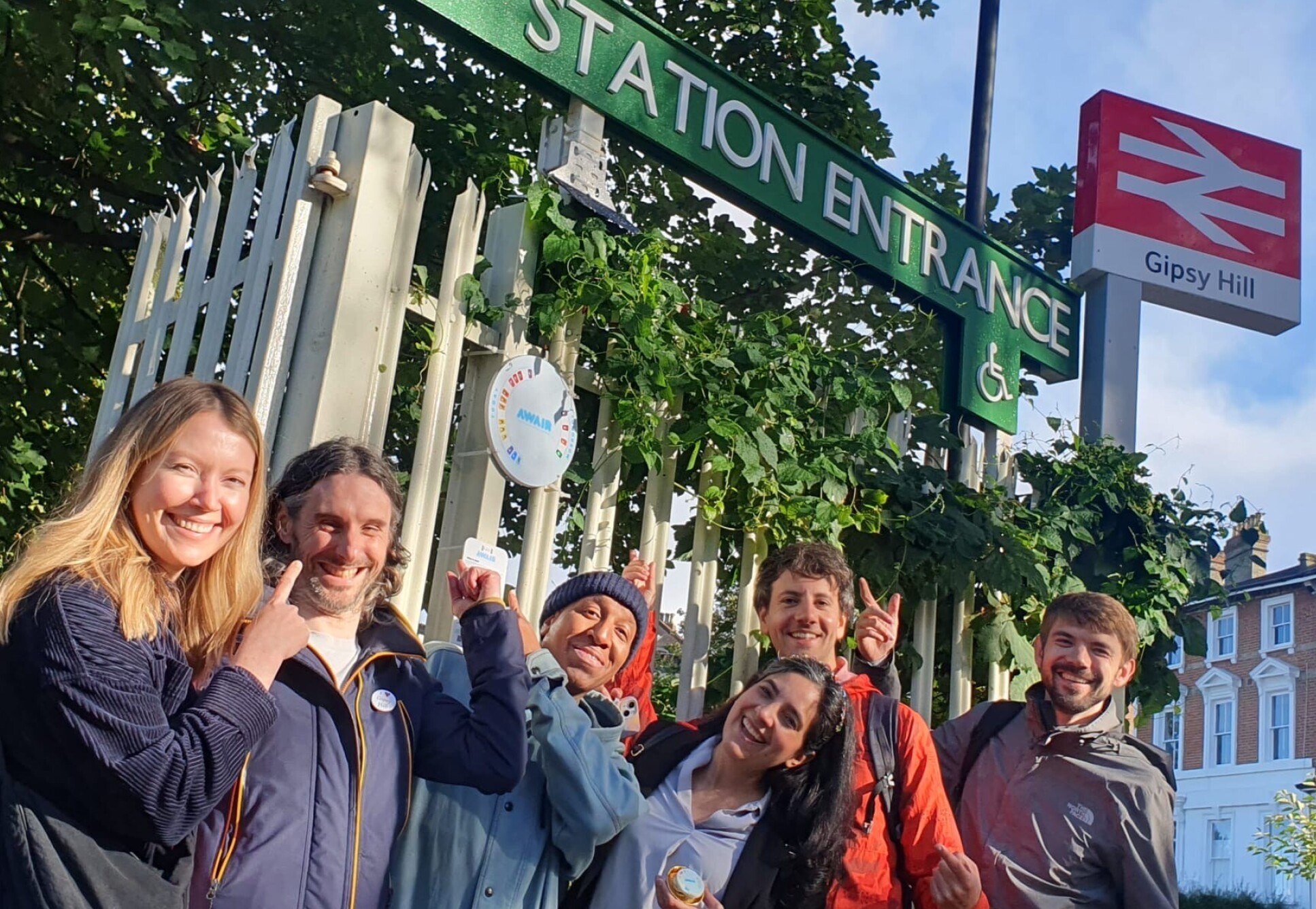 AWAIR sensor installed at Gipsy Hill station