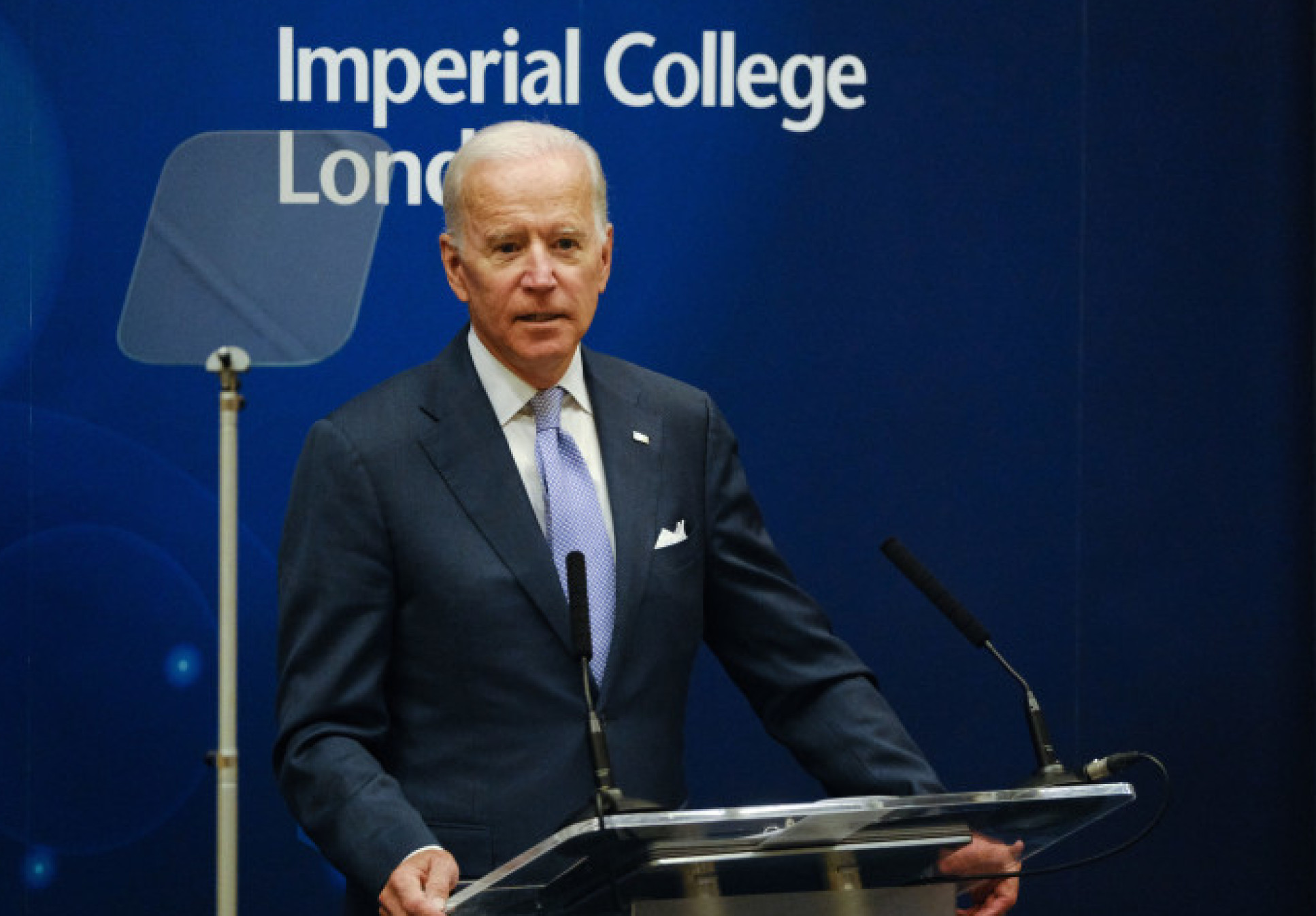 President Joe Biden speaking at Imperial College London