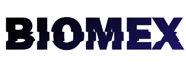 Biomex logo: text 'BIOMEX'
