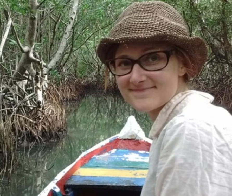 Dr Johanna Eklund on a canoe in the rainforest