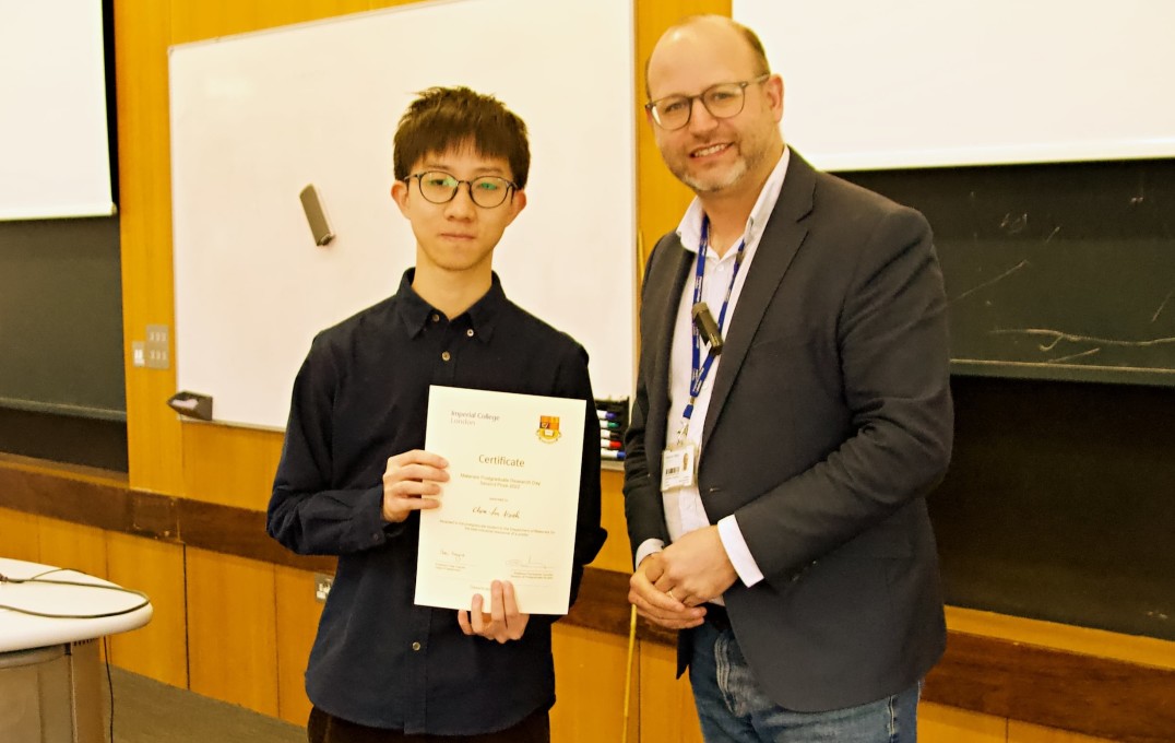 Chen-Lin Hsieh with Professor Christopher Gourlay