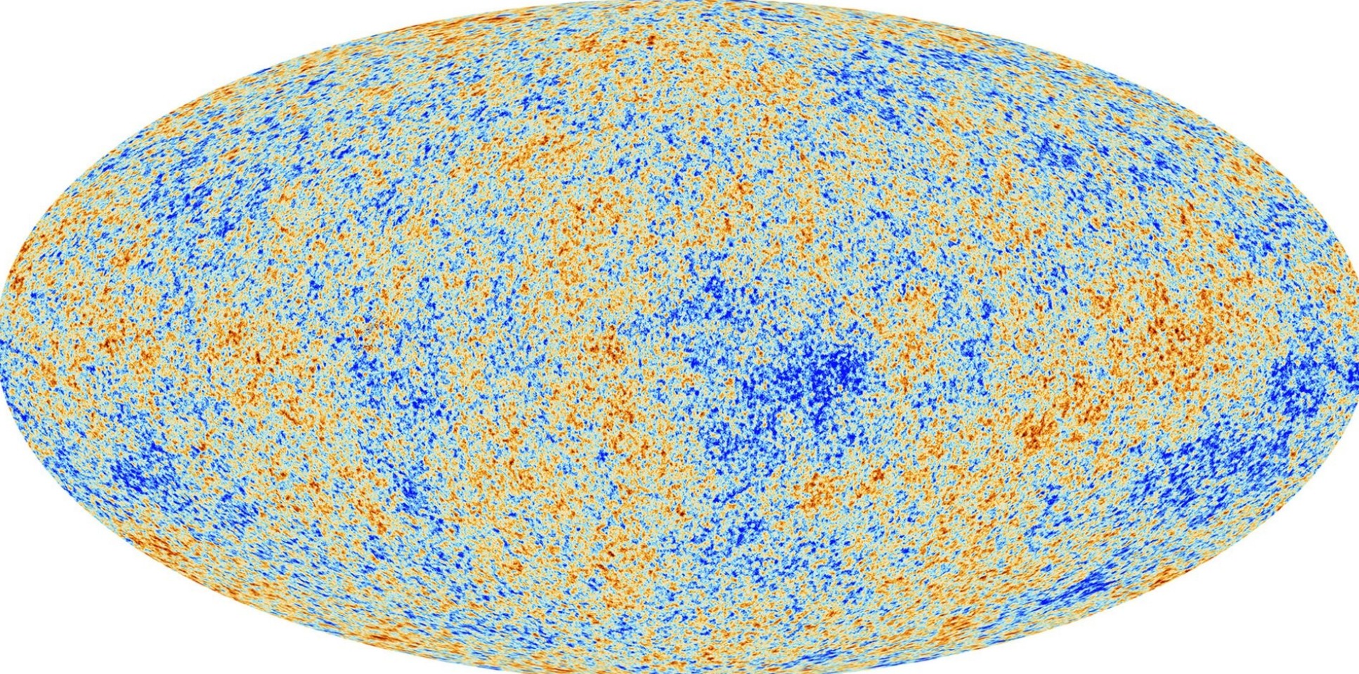 An image of cosmic microwave background (CMB) radiation.