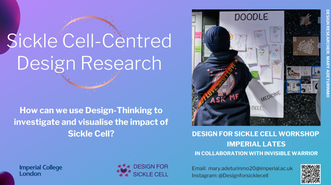 Sickle cell centred design research. How can we use design thinking to investigate and visualise the impact of Sickle Cell?