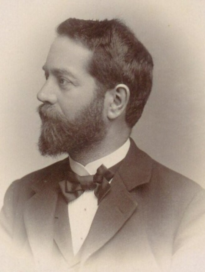A portrait of Felix Klein, dressed in a bow tie