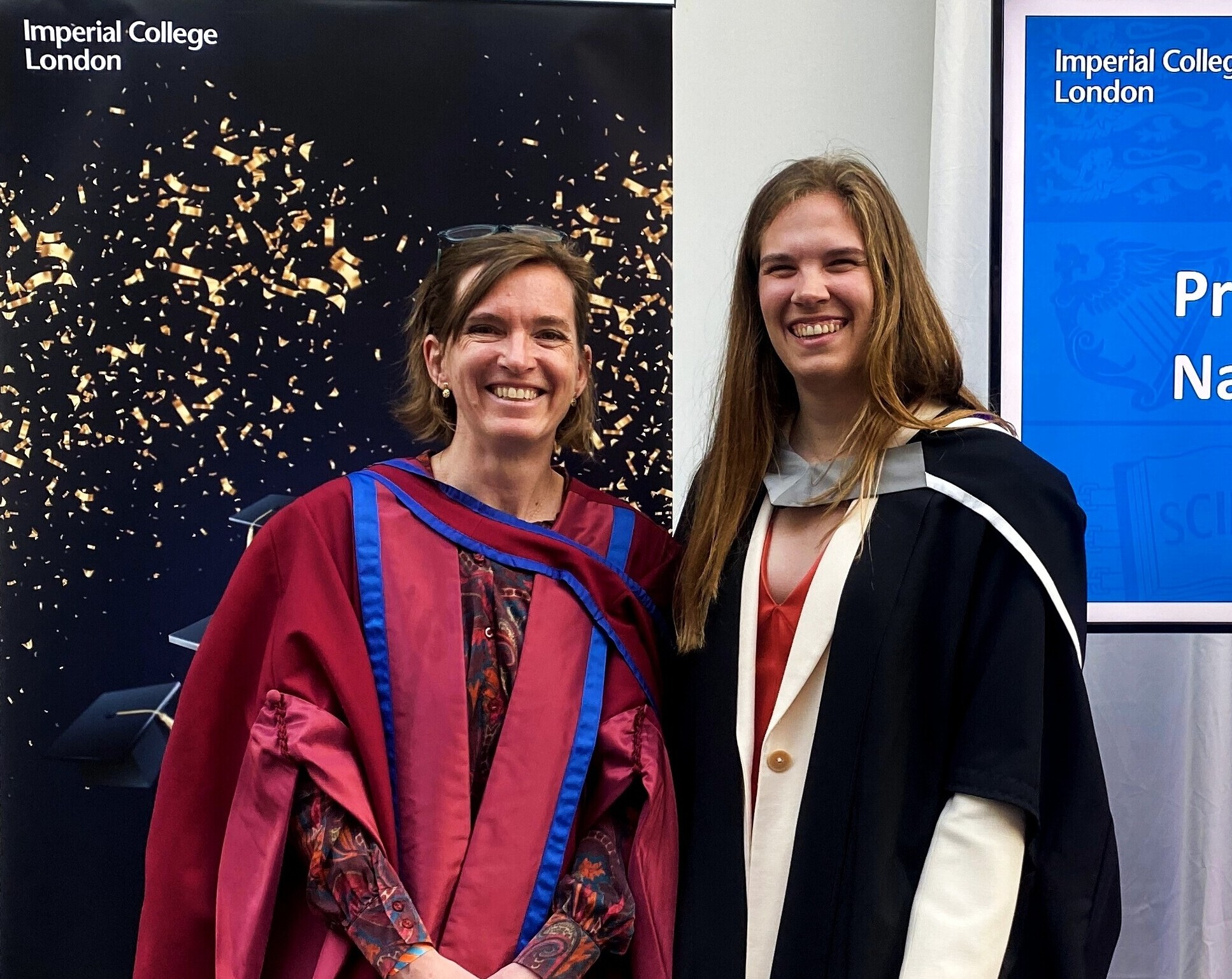 María Villuendas Maza with Professor Sandrine Heutz