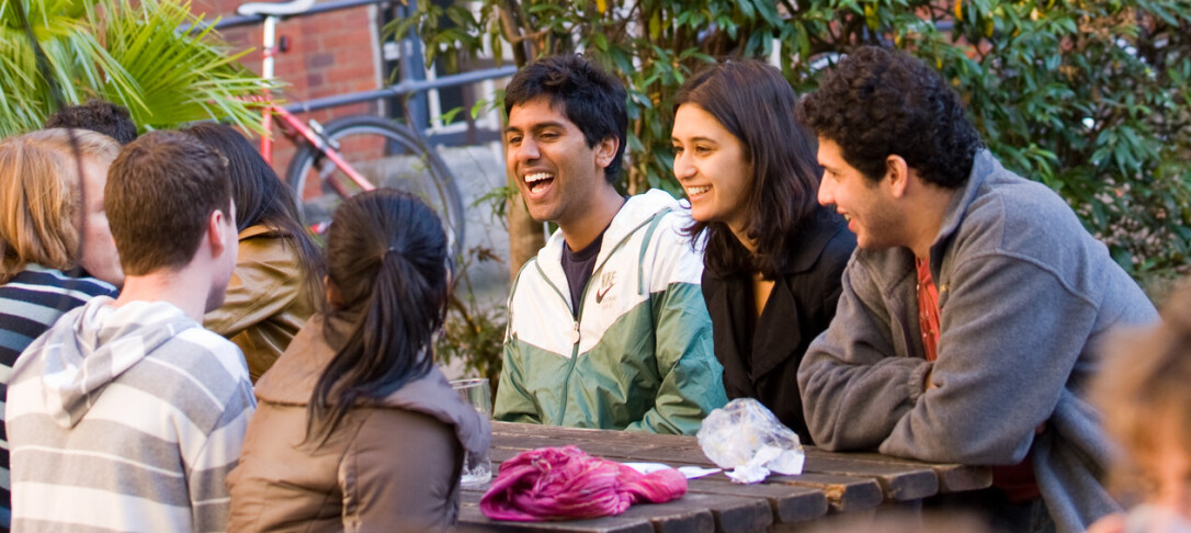 Students enjoying themselves outside