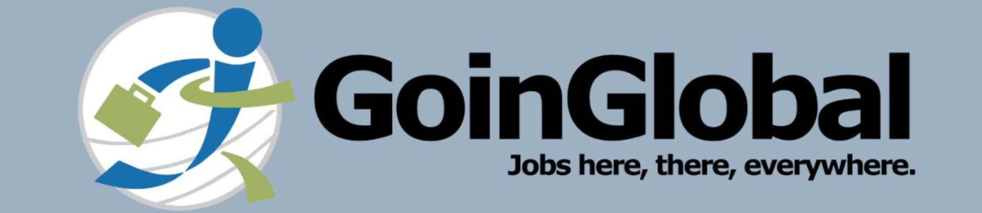 Promotional image for GoinGlobal with logo and text