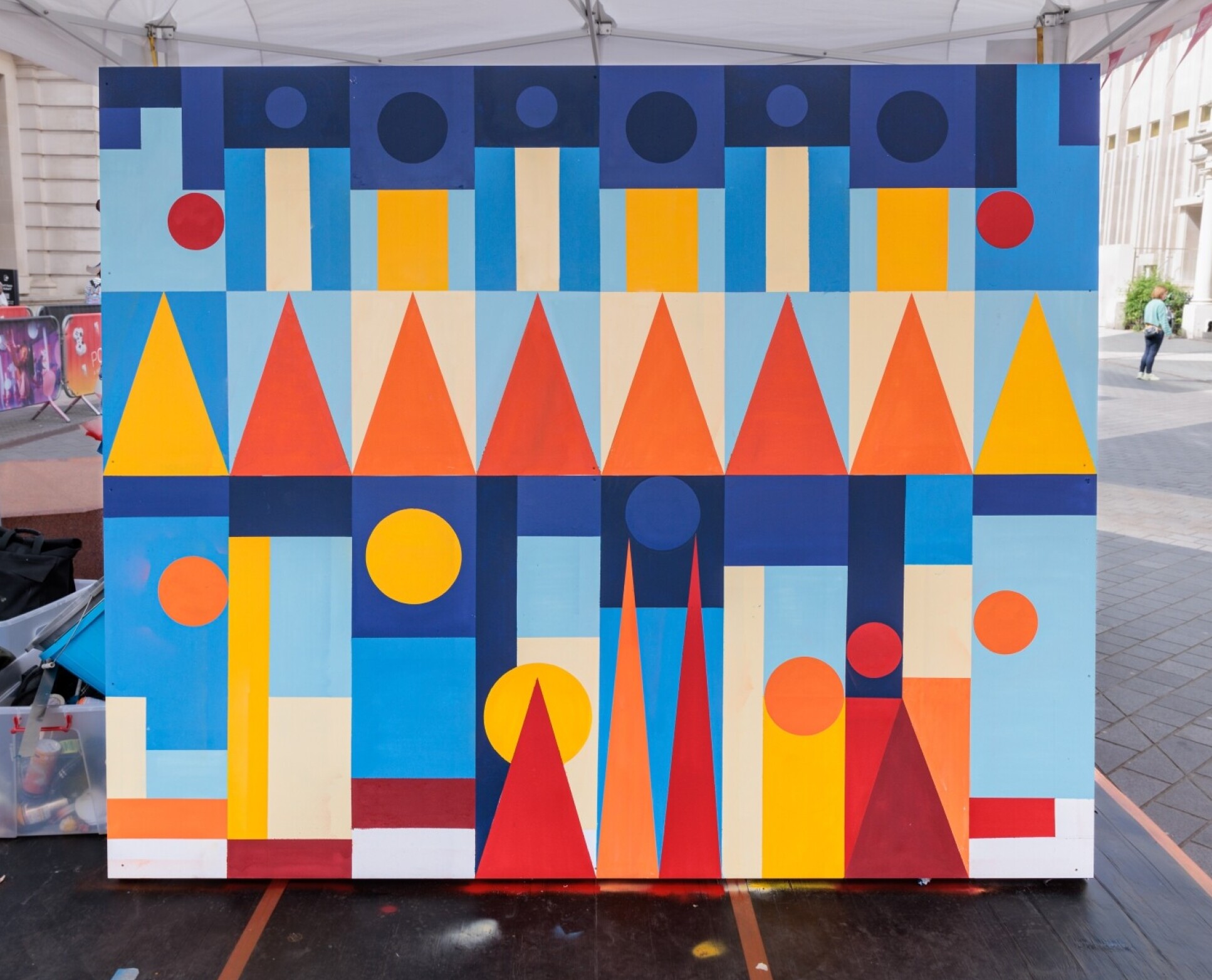 Matt Dosa's finished painting at the Great Exhibition Road Festival
