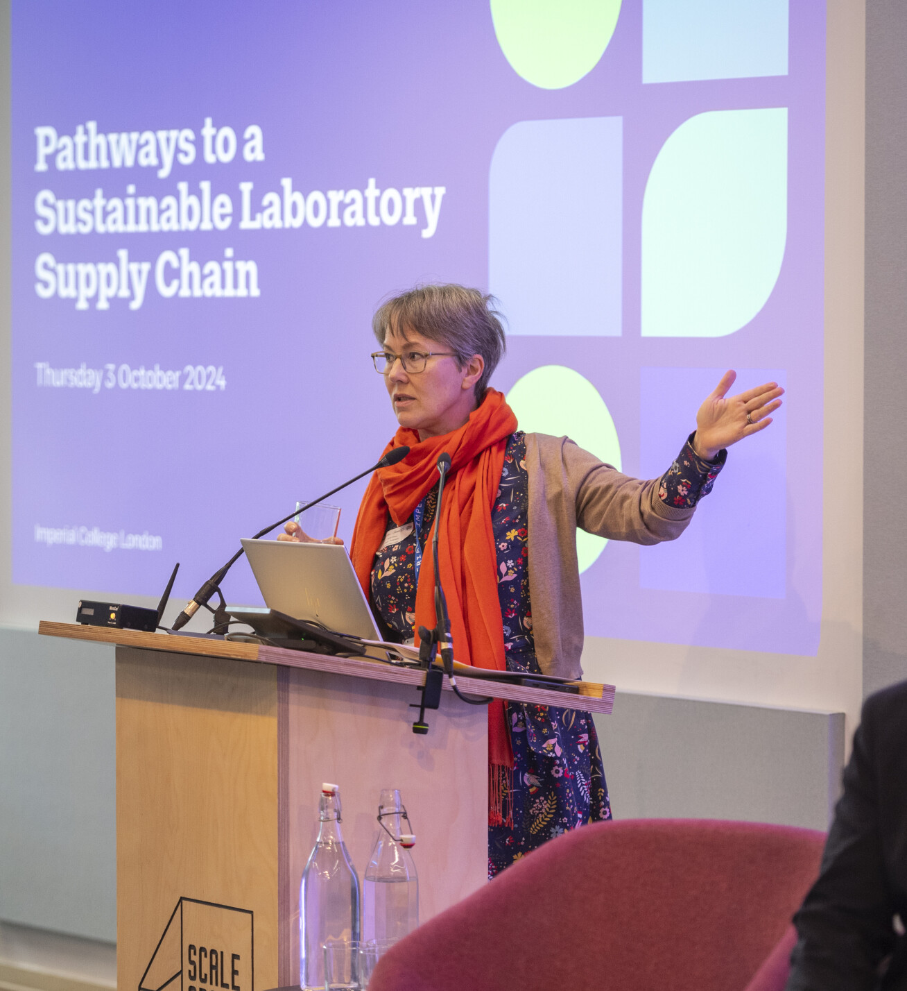 Harriet Wallace, Imperial’s Sustainability Director presenting at the event