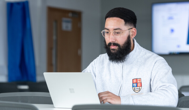 STudent on laptop