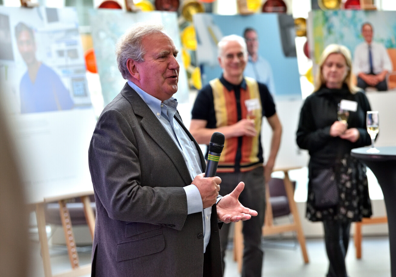 Professor Jonathan Weber at the launch of the Humans of Health Research exhibition - a roving photography-led exhibition of patients and researchers involved in healthcare research. 