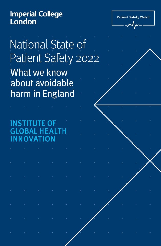 Cover of 'National State of Patient Safety 2022 report"